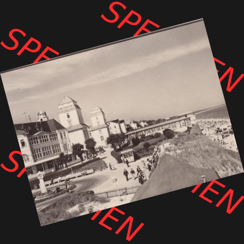Alte Foto-Ansicht DDR Bezirk Rostock, Kreis Rügen Ostseebad Binz, Binzer Fotomappe 1976, Kurhaus am Strand. Altes Foto der DDR Bezirk Rostock, Kreis Rügen,... Sammlung
