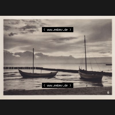 Alte Foto-Ansicht DDR Bezirk Rostock, Kreis Wolgast, Insel Usedom Ostseebad Koserow 1956, 6. Sonnenaufgang. Altes Foto der DDR Bezirk Rostock, Kreis Wolgast,... Sammlung