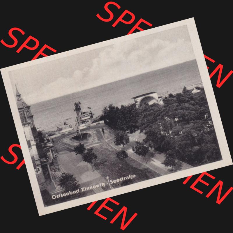 Altes Foto vom DDR Bezirk Rostock, Kreis Wolgast, Ostseebad Zinnowitz 1956, Seestraße. Alte Foto-Ansichten der DDR Bezirk Rostock, Kreis Bad Wolgast, Insel Usedom... Sammlung