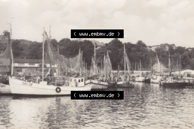 Sassnitz Stubbenkammer 1961: Am Fischerhafen. Altes Foto Sammlung