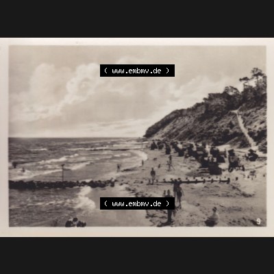 Alte Foto-Ansicht DDR Bezirk Rostock, Kreis Wolgast, Insel Usedom Ostseebad Koserow 1956, 9. Strandleben. Altes Foto der DDR Bezirk Rostock, Kreis Wolgast, Insel... Sammlung