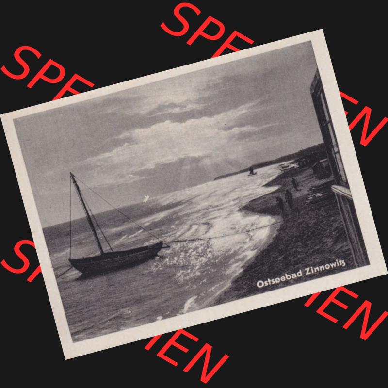 Altes Foto vom DDR Bezirk Rostock, Kreis Wolgast, Ostseebad Zinnowitz 1956, Boot am Strand. Alte Foto-Ansichten der DDR Bezirk Rostock, Kreis Bad Wolgast, Insel Usedom... Sammlung