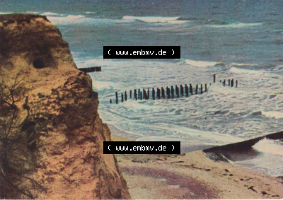 Ostseebad Ahrenshoop Lithografie von 1963, Kleine Farbserie 7. Steilküste Sammlung
