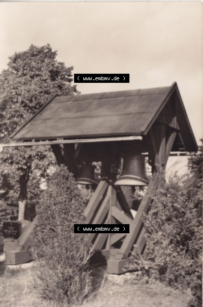 Ostseebad Zingst Mappe in s/w vom Jahrgang 1963 B 8/63, Glockenstübel der evangelischen Kirche. Altes Foto mit Ansicht Sammlung