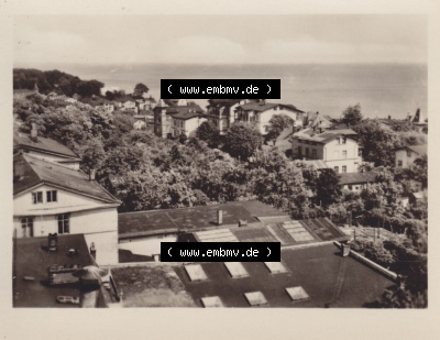 Ostseebad Sassnitz 1954, Blick vom Rathaus zur See Sammlung