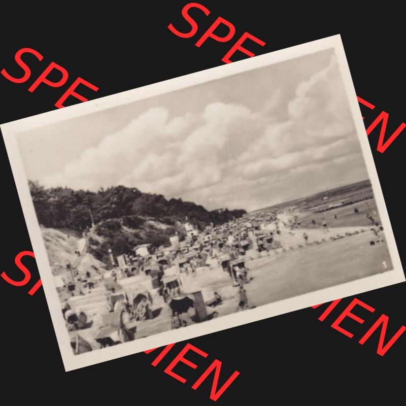 Alte Foto-Ansicht DDR Bezirk Rostock, Kreis Wolgast, Insel Usedom Ostseebad Koserow 1956, 1. Strandleben. Altes Foto der DDR Bezirk Rostock, Kreis Wolgast, Insel... Sammlung
