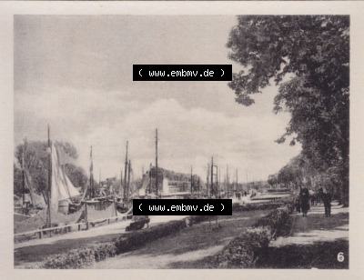 Warnemünde 1957, 10 Fotos von Verlag Lederbogen - Karl-Marx-Stadt 1957, 6. Am Alten Strom Sammlung