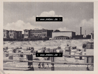 Wolgast, Ostseebad Zinnowitz 1956, FDGB-Ferienheim Otto Schmirgal. Alte Foto-Ansichten der DDR Sammlung