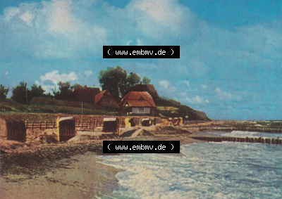 Ostseebad Ahrenshoop Lithografie von 1963, Kleine Farbserie 6. Am Strand Sammlung