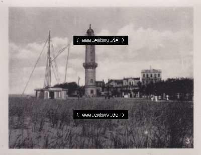 Warnemünde 1957, 10 Fotos von Verlag Lederbogen - Karl-Marx-Stadt 1957, 3. Blick zum Leuchtturm Sammlung