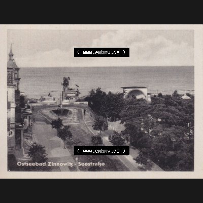 Altes Foto vom DDR Bezirk Rostock, Kreis Wolgast, Ostseebad Zinnowitz 1956, Seestraße. Alte Foto-Ansichten der DDR Bezirk Rostock, Kreis Bad Wolgast, Insel Usedom... Sammlung