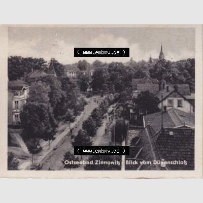 Altes Foto vom DDR Bezirk Rostock, Kreis Wolgast, Ostseebad Zinnowitz 1956, Blick vom Dünenschloss. Alte Foto-Ansichten der DDR Bezirk Rostock, Kreis Bad Wolgast,... Sammlung