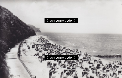 Foto-Ansicht DDR Bezirk Rostock, Kreis Rügen, Ostseebad Sellin 1959, Mit auf dem Foto unbeschriebenen Motiv (0004). Foto vom... Sammlung