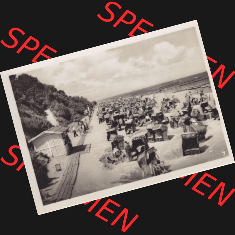 Alte Foto-Ansicht DDR Bezirk Rostock, Kreis Wolgast, Insel Usedom Ostseebad Koserow 1956, 7. Strand. Altes Foto der DDR Bezirk Rostock, Kreis Wolgast, Insel... Sammlung