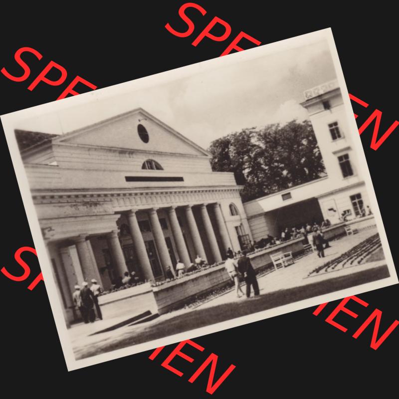 Alte Foto-Ansicht DDR Bezirk Rostock, Kreis Bad Doberan, Ostseebad Heiligendamm, (10 Echte Fotos), von ~1956, SVK-Speisehaus und Kurpromenade. Alte Foto Ansichten... Sammlung