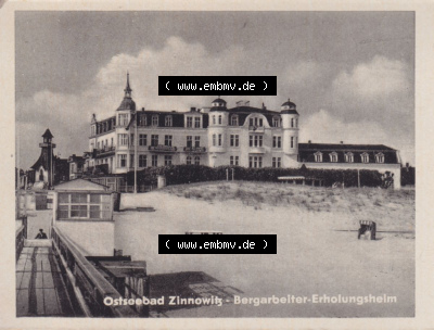 Wolgast, Ostseebad Zinnowitz 1956, Bergarbeiter-Erholungsheim. Alte Foto-Ansichten der DDR Sammlung