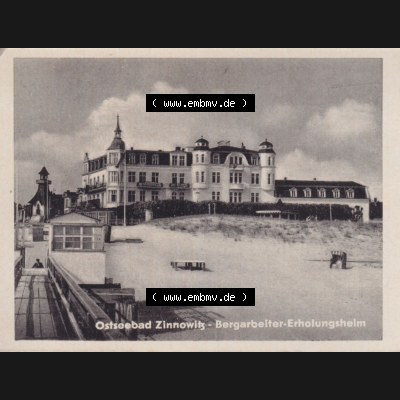 Altes Foto vom DDR Bezirk Rostock, Kreis Wolgast, Ostseebad Zinnowitz 1956, Bergarbeiter-Erholungsheim. Alte Foto-Ansichten der DDR Bezirk Rostock, Kreis Bad Wolgast,... Sammlung