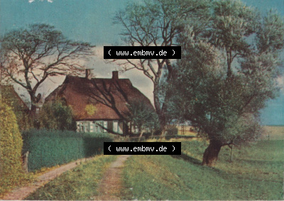 Ostseebad Ahrenshoop Lithografie von 1963, Kleine Farbserie 10. Haus am Bodden Sammlung