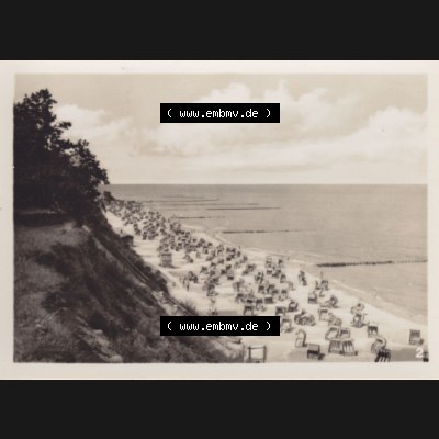 Alte Foto-Ansicht DDR Bezirk Rostock, Kreis Wolgast, Insel Usedom Ostseebad Koserow 1956, 2. Strand. Altes Foto der DDR Bezirk Rostock, Kreis Wolgast, Insel... Sammlung