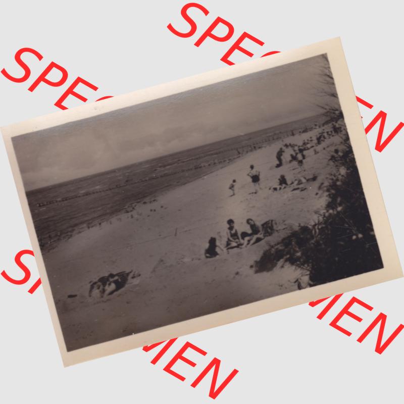 Alte Foto-Ansicht DDR Bezirk Rostock, Kreis Wismar, Gemeinde Insel Poel 1955 Poel, Schwarzer Busch, Strand. Alte Fotos mit Ansichten der DDR Bezirk Rostock, Kreis Wismar... Sammlung