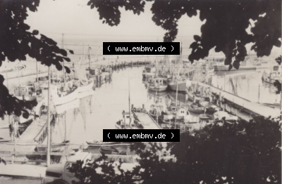 Sassnitz Stubbenkammer 1961: Am Hafen. Altes Foto Sammlung