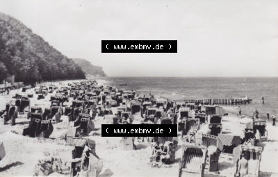 Foto-Ansicht DDR Bezirk Rostock, Kreis Rügen, Ostseebad Sellin 1959, Mit auf dem Foto unbeschriebenen Motiv (0006). Foto vom... Sammlung