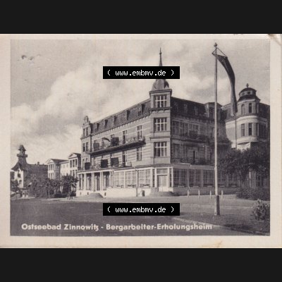 Altes Foto vom DDR Bezirk Rostock, Kreis Wolgast, Ostseebad Zinnowitz 1956, Bergarbeiter-Erholungsheim (2). Alte Foto-Ansichten der DDR Bezirk Rostock, Kreis Bad... Sammlung