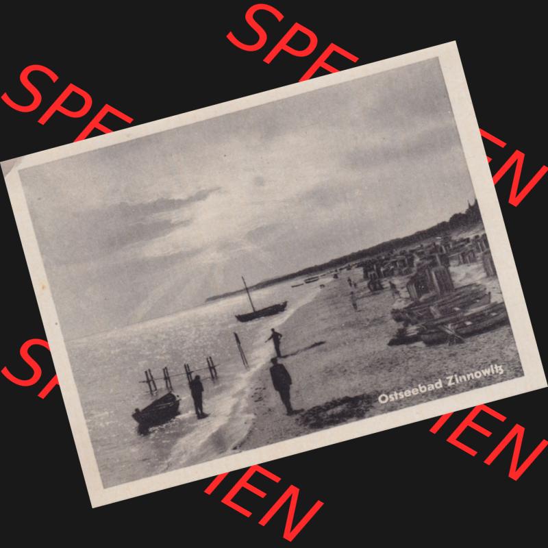 Altes Foto vom DDR Bezirk Rostock, Kreis Wolgast, Ostseebad Zinnowitz 1956, Am Ostseestrand von Zinnowitz. Alte Foto-Ansichten der DDR Bezirk Rostock, Kreis Bad Wolgast,... Sammlung