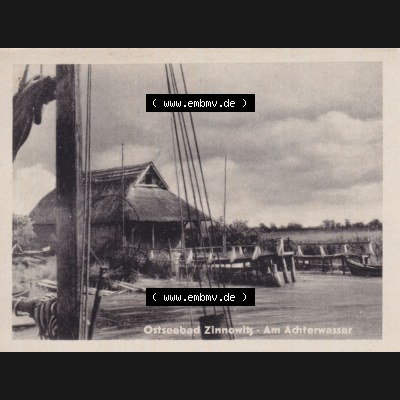 Altes Foto vom DDR Bezirk Rostock, Kreis Wolgast, Ostseebad Zinnowitz 1956, Am Achterwasser. Alte Foto-Ansichten der DDR Bezirk Rostock, Kreis Bad Wolgast, Insel Usedom... Sammlung