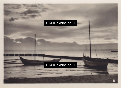 Alte Foto-Ansicht DDR Bezirk Rostock, Kreis Wolgast, Insel Usedom Ostseebad Koserow 1956, 6. Sonnenaufgang. Altes Foto der DDR... Sammlung
