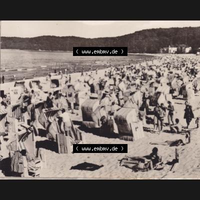 Alte Foto-Ansicht DDR Bezirk Rostock, Kreis Rügen Ostseebad Binz, Binzer Fotomappe 1976, Strand. Altes Foto der DDR Bezirk Rostock, Kreis Rügen, Ostseebad... Sammlung