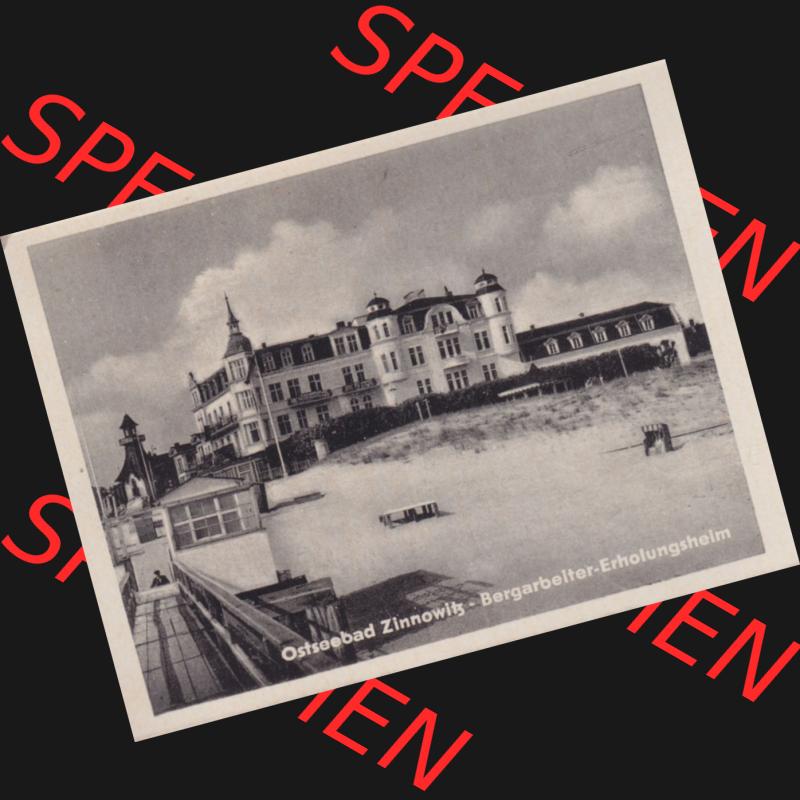 Altes Foto vom DDR Bezirk Rostock, Kreis Wolgast, Ostseebad Zinnowitz 1956, Bergarbeiter-Erholungsheim. Alte Foto-Ansichten der DDR Bezirk Rostock, Kreis Bad Wolgast,... Sammlung
