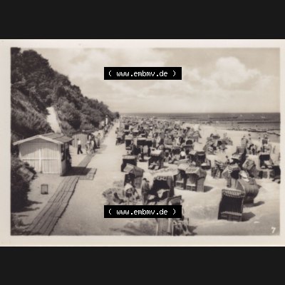 Alte Foto-Ansicht DDR Bezirk Rostock, Kreis Wolgast, Insel Usedom Ostseebad Koserow 1956, 7. Strand. Altes Foto der DDR Bezirk Rostock, Kreis Wolgast, Insel... Sammlung
