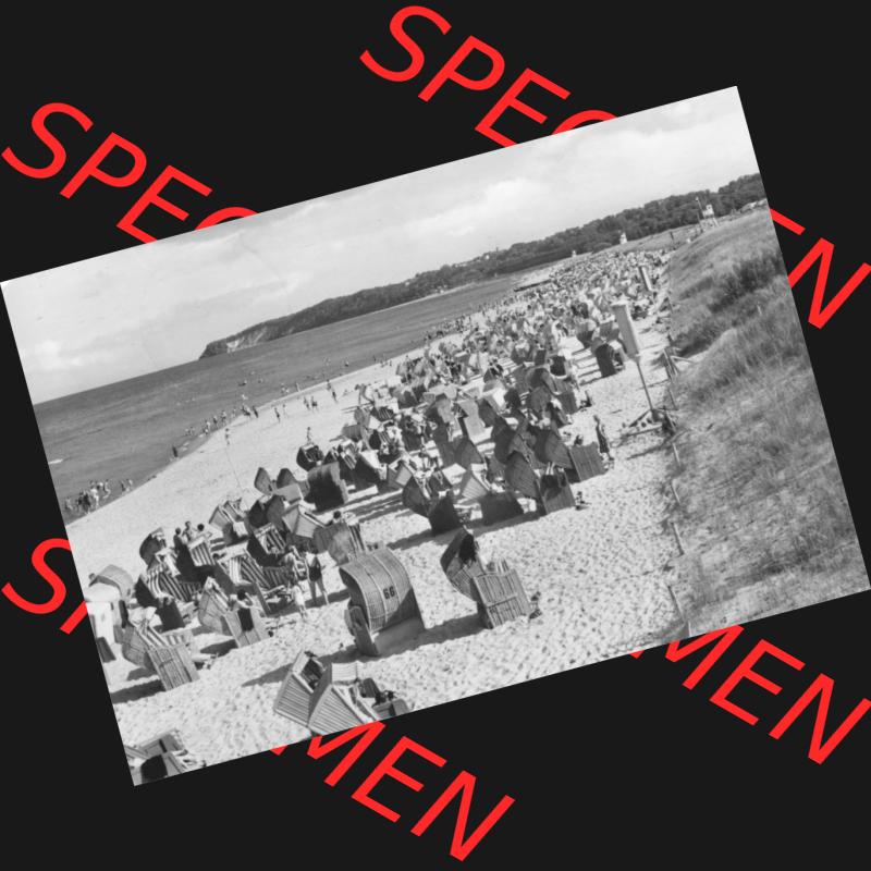 Ansichtskarte mit Ansicht der DDR Bezirk Rostock, Kreis Rügen, DDR Ostseebad Baabe 1983, Strand in Baabe. Ansichtskarten Sammlung Ostseebad Baabe auf der Insel Rügen... Sammlung