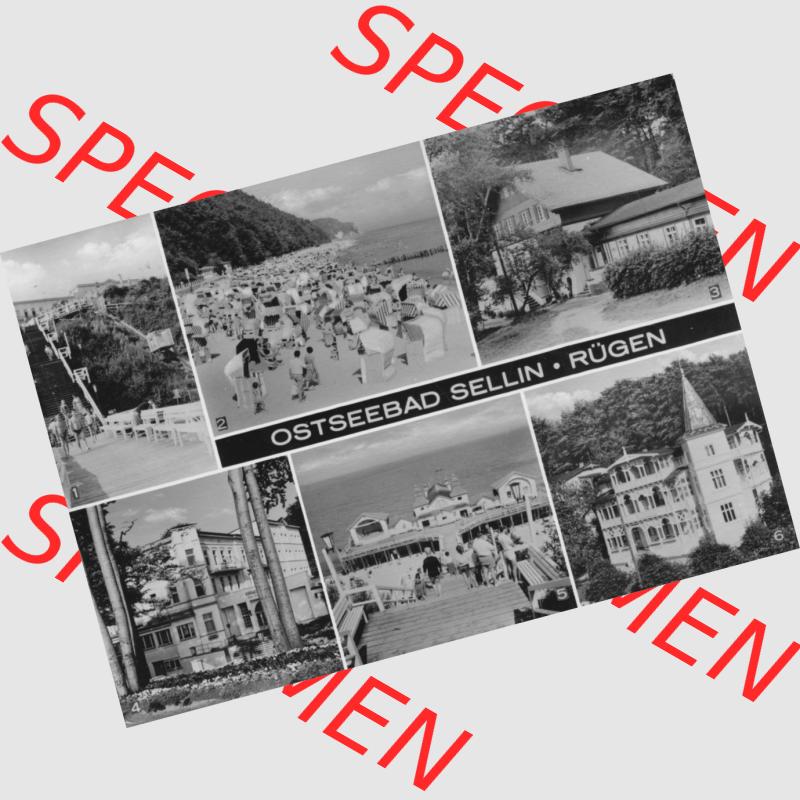 Ansichtskarte mit Ansicht der DDR Bezirk Rostock, Kreis Rügen, DDR Ostseebad Sellin 1973, Ostseebad Sellin - Rügen, Mehrbildkarte. Ansichtskarten Sammlung Ostseebad... Sammlung