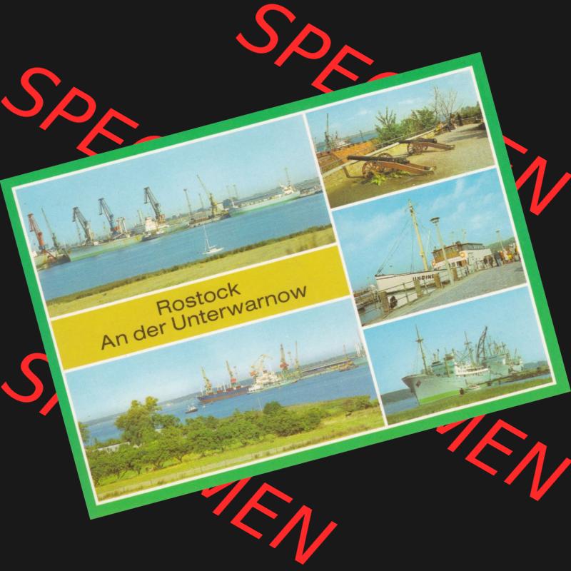 Alte Ansichtskarte mit Ansicht der DDR Bezirk Rostock, Stadtkreis & Hansestadt Rostock 1983, Rostock an der Unterwarnow. Digitales Bildmaterial von Farbigen bzw. Color Ansichtskarten... Sammlung