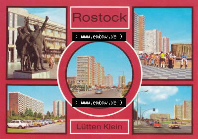 Hansestadt Rostock 1980, Rostock Lütten Klein, Plastik Die Partei, Warnow-Allee, Turkuer Straße, zum herunterladen freigegeben Sammlung