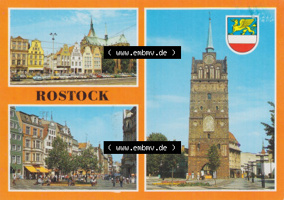Hansestadt Rostock Rostocker Ernst Thälmann Platz, Kröpeliner Tor und Straße, zum herunterladen freigegeben Sammlung
