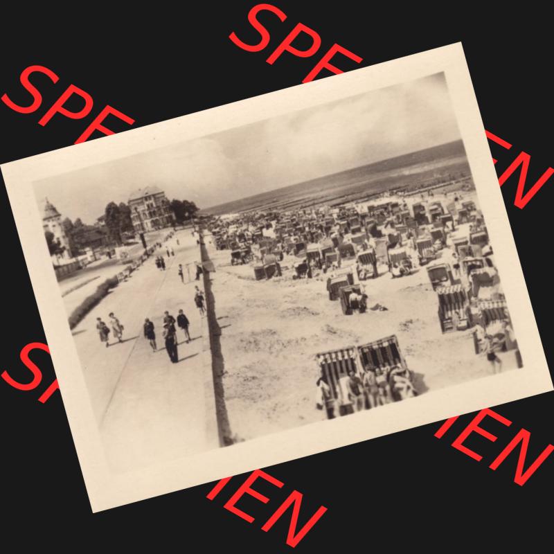 Alte Foto-Ansicht DDR Bezirk Rostock, Kreis Bad Doberan, Ostseebad Kühlungsborn 1954, 9232 West-Strand. Digitales Bildmaterial von Fotos aus der DDR, der Deutschen Demokratischen... Sammlung