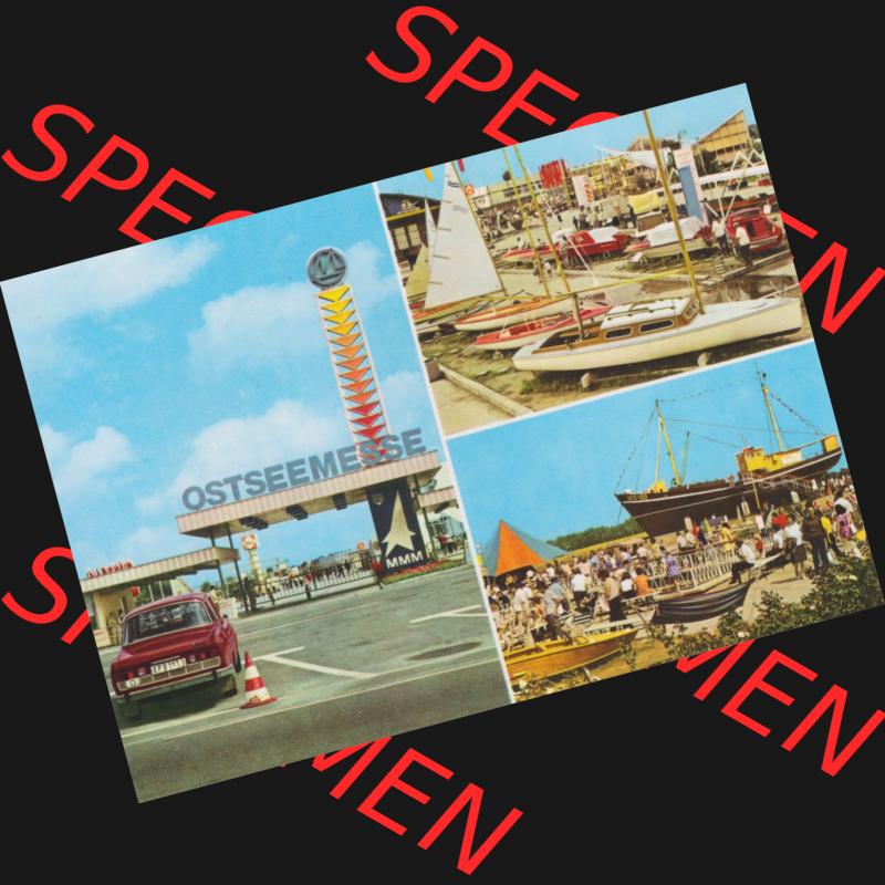 Alte Ansichtskarte mit Ansicht der DDR Bezirk Rostock, Stadtkreis & Hansestadt Rostock 1975, Ostseemesse Rostock-Schutow. Digitales Bildmaterial von Farbigen bzw. Color Ansichtskarten... Sammlung