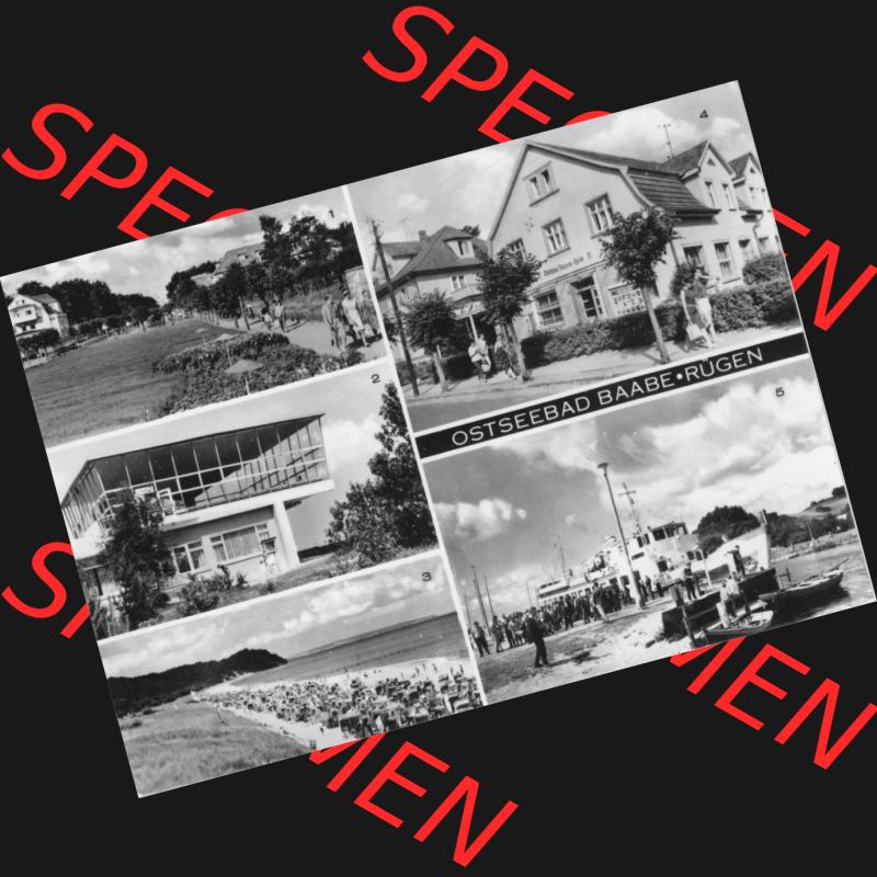 Ansichtskarte mit Ansicht der DDR Bezirk Rostock, Kreis Rügen, DDR Ostseebad Baabe 1975, FDGB-Erholungsheim, Mathias-Thesen-Heim. Ansichtskarten Sammlung Ostseebad Baabe... Sammlung