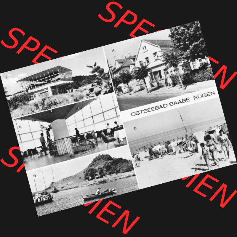 Ansichtskarte mit Ansicht der DDR Bezirk Rostock, Kreis Rügen, DDR Ostseebad Baabe 1980, Mehrbildkarte mit Block zur Moritzburg. Ansichtskarten Sammlung Ostseebad Baabe auf... Sammlung
