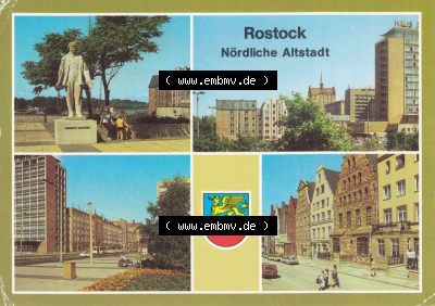 Hansestadt Rostock Nördliche Altstadt, Hermann-Duncker-Platz, Blick von der Fischerbastion, zum herunterladen freigegeben Sammlung