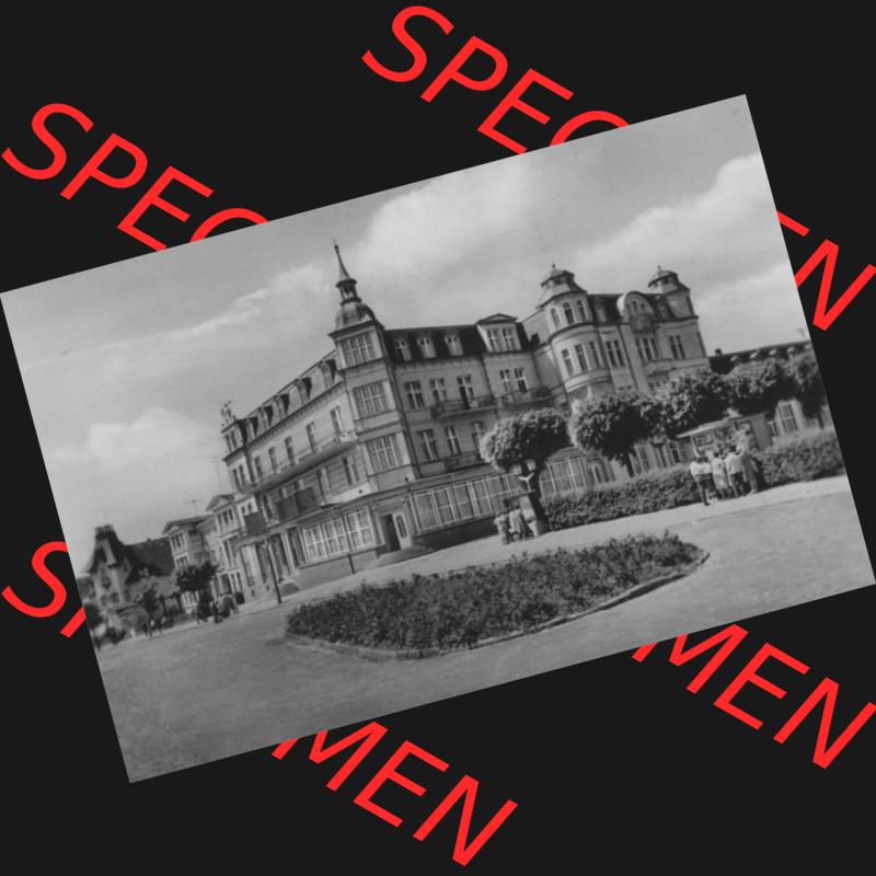 Foto mit Ansicht der DDR Bezirk Rostock, Kreis Wolgast, DDR Zinnowitz auf Usedom 1965, 5. Feriendienst IG Wismut - Heim Glück Auf, Heldge-Verlag KG - Köthen-Anh..... Sammlung