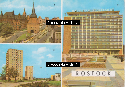 Hansestadt Rostock 1975, Steintor, Ziolkowskistraße, Haus der Schiffahrt, zum herunterladen freigegeben Sammlung