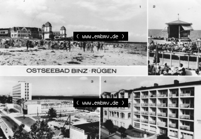DDR Ostseebad Binz 1977, Am Konzertplatz, Erholungsheim Arkona,, Haus der Stahlwerker, zum herunterladen freigegeben Sammlung