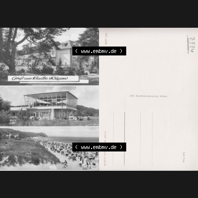 Ansichtskarte mit Ansicht der DDR Bezirk Rostock, Kreis Rügen, DDR Ostseebad Baabe 1972, Baabe (Rügen), VEB Ansichtskartenverlag Köthen. Ansichtskarten... Sammlung