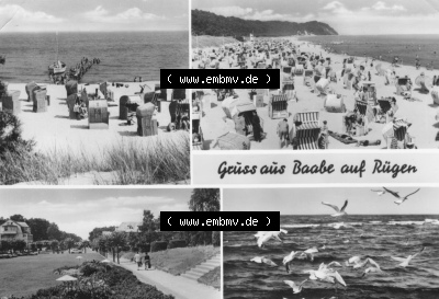 DDR Ostseebad Baabe 1982, Gruss aus Baabe Rügen Sammlung