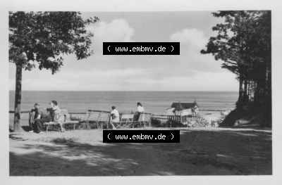 DDR Seebad Koserow 1953, Strandpromenade, VEB Reprocolor Leipzig Sammlung