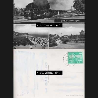 Ansichtskarte mit Ansicht der DDR Bezirk Rostock, Kreis Rügen, DDR Ostseebad Baabe 1974, Baabe (Rügen), VEB Ansichtskartenverlag Köthen. Ansichtskarten... Sammlung